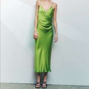 Zara Draped Lingere-Style Dress